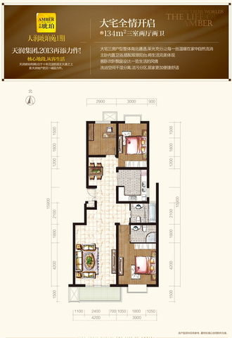 天润·琥珀户型 1/1