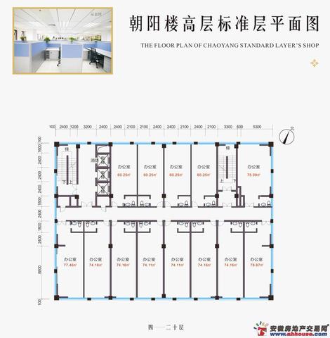朝阳楼4-20层标准层平面图 10/20
