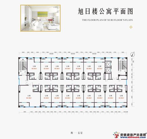 旭日楼公寓4-5层平面图 14/20
