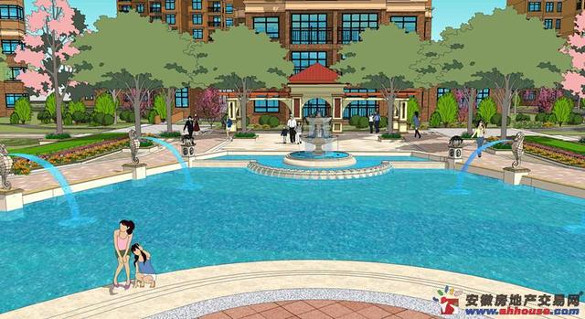 南北轴北侧水池效果 6/9