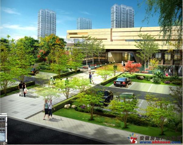售楼部门前广场效果图 9/16