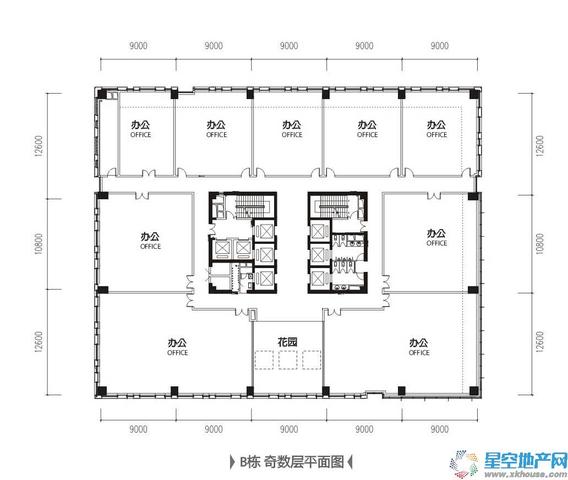 B栋奇数层平面图 4/5