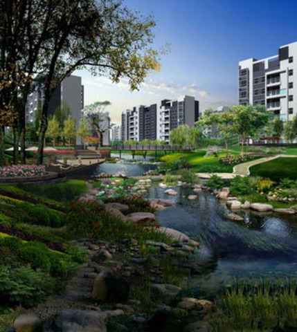 金丰御园河道效果图 2/4