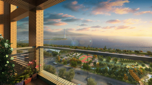 观澜盛世阳台视角（东南）效果图 2/4