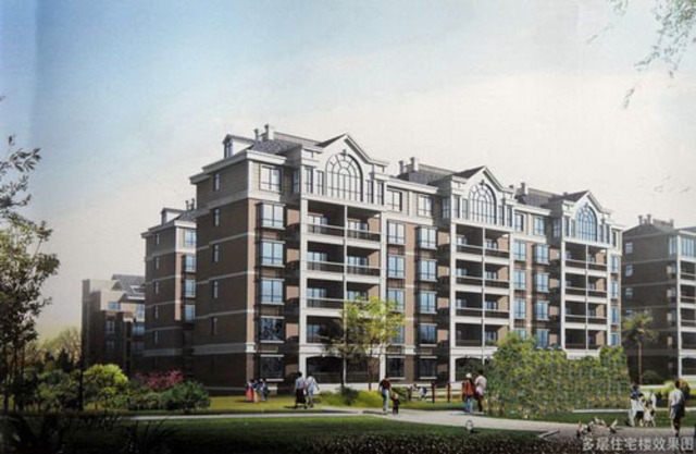 江南府第多层住宅楼效果图 1/2