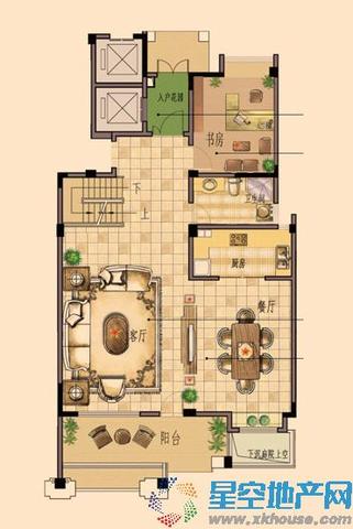 C户型1（跃层）：1F 14/20