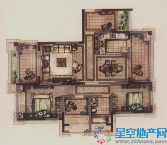 湾流上府C户型 1/9