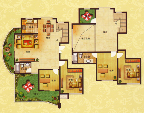 C复式户型42#楼 3/8